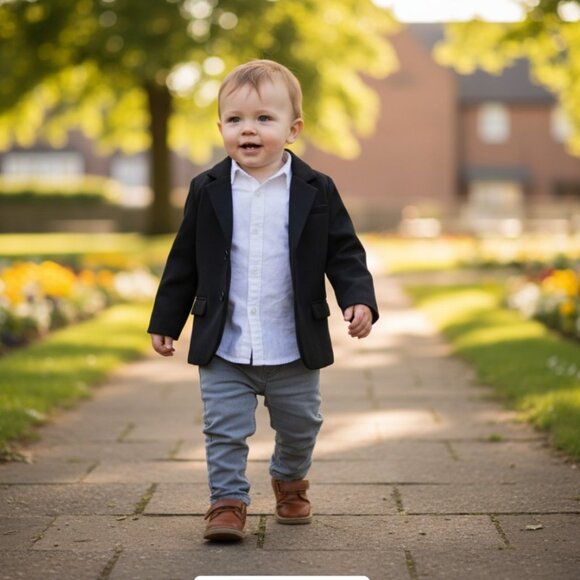 Zara Baby Boy Tailored Collection Extra Fine Wool Black Blazer 18-24 Months - Picture 1 of 7